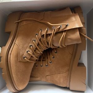 Ash Tan Lace Up Boots for Women
